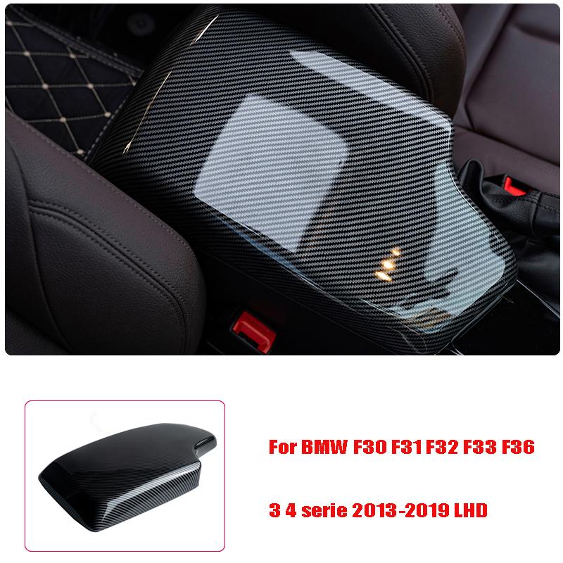 Carbon Fiber Pattern Car Stickers Gear Shift Panel Cover Interior Trim For BMW F30 F31 F32 F36 3 4 Series 2013-2019 LHD