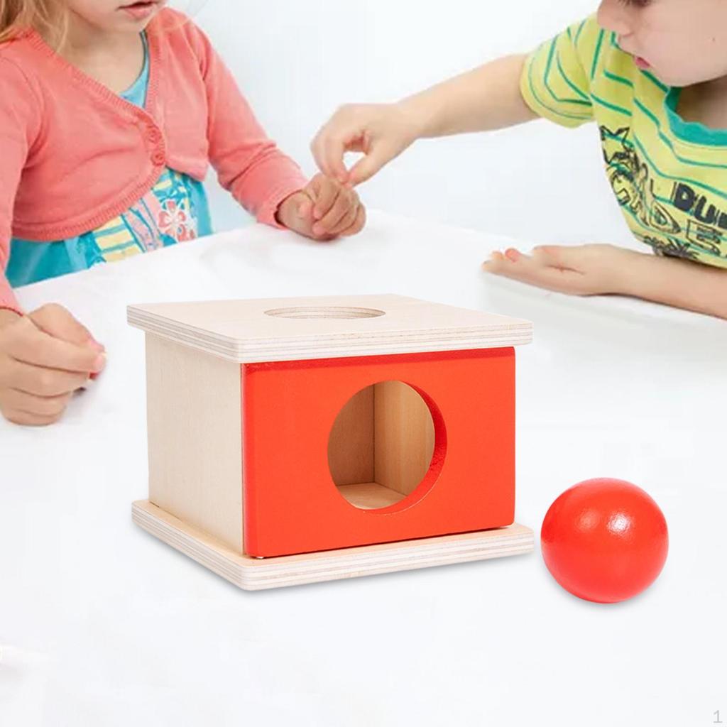 Object Permanence Box Coordination Training Fine Motor Skill Sensory Toy Wooden Block Early