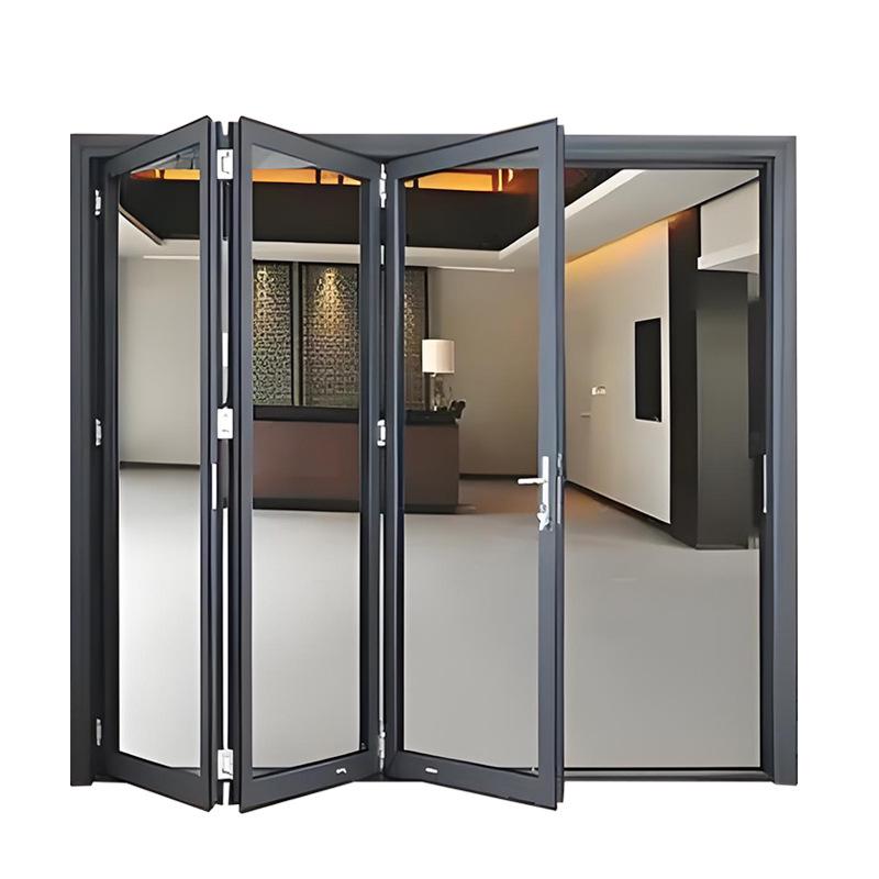 Aluminum Alloy Folding Sliding Door for Villa Balcony with Floor-to-Ceiling Glass Panels