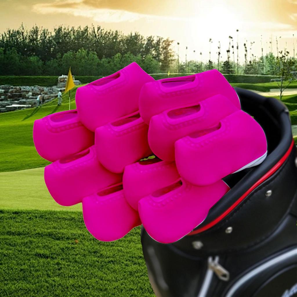 10 Pieces Golf Iron Headcover Set Club Head Covers Waterproof Visible Window Protector
