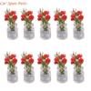 Y4UA Miniature Potted Flowers Ornament Car Dashboard Center Console Mount Greenery Decoration Glow Small Figurines Decors