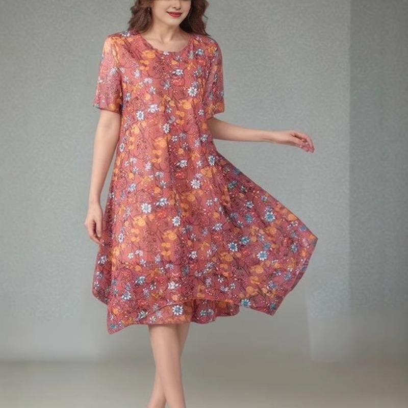 

Женское платье больших размеров с принтом XXXL