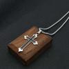 Style Black Hollow Stainless Steel Men Necklaces Clavicle Chains Cross Pendants Cross Necklaces