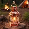 Copper Brass Ship Lantern Nautical Oil Lamp 35.56 Cm Christmas Festive Housewarming Home Office Decor Wedding Anniversary Gift