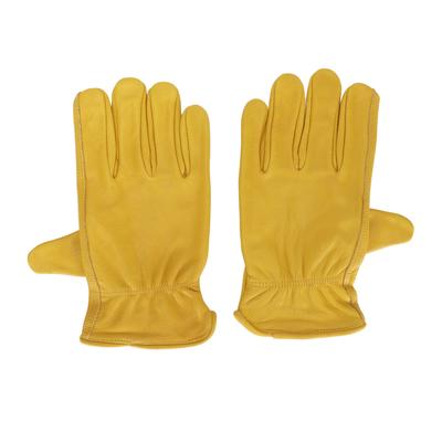 Gants de jardinage en cuir de vache Résistance à l'usure Gants en cuir pleine main pour cyclisme extérieurM