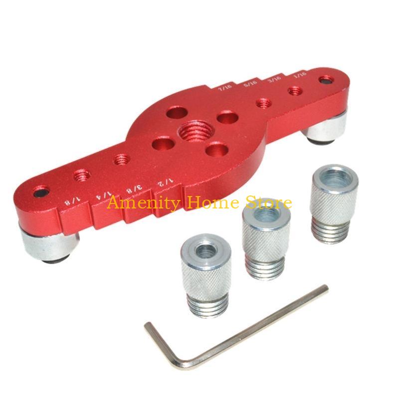 F26C Professional 2-in-1 Center Locator Center Dowel Jig Hole 6-10mm Guide Aluminum Alloy Woodworking Tool