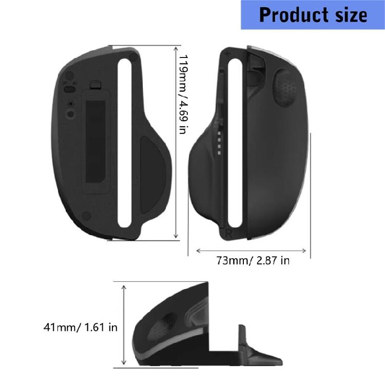 1 Pair Ergonomic Game Handle Bracket Left Right Game Controller Mouse Holder Grip for NS2 Gaming Accessory