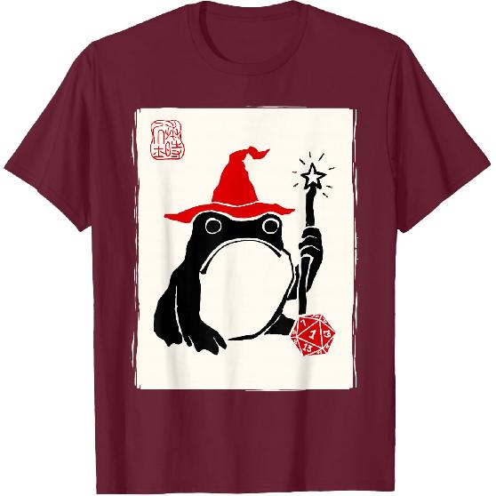 NAT 1 DND Board Games Men Funny Japanese Frog T-Shirt