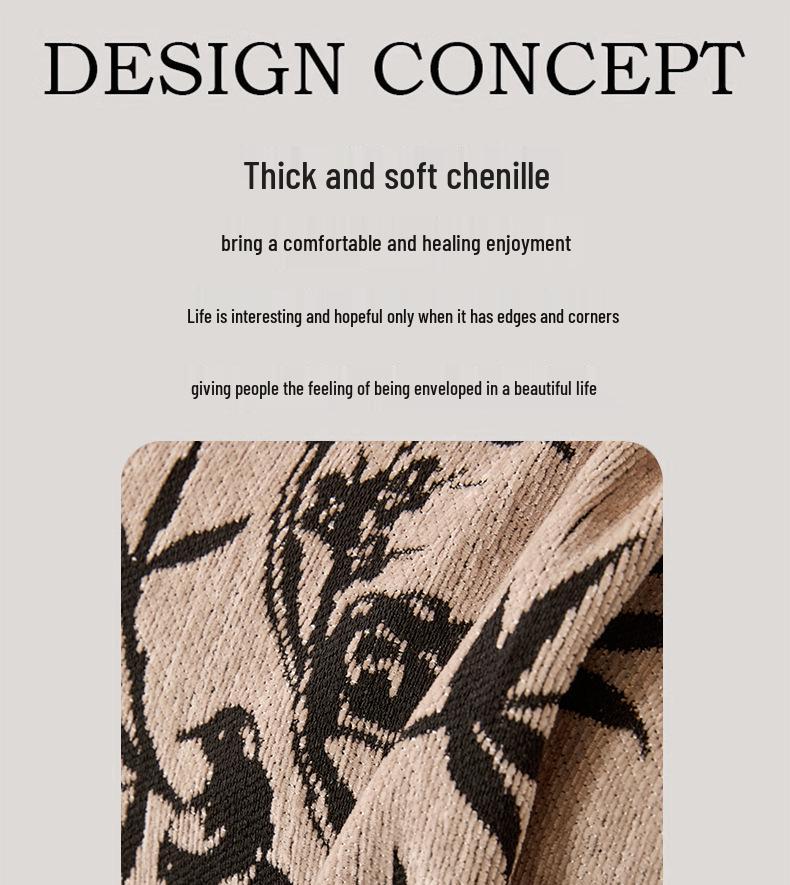 Französischer Retro Chenille Sofabezug - Universal Vier Jahreszeiten Anti-Katzenkratzschutz