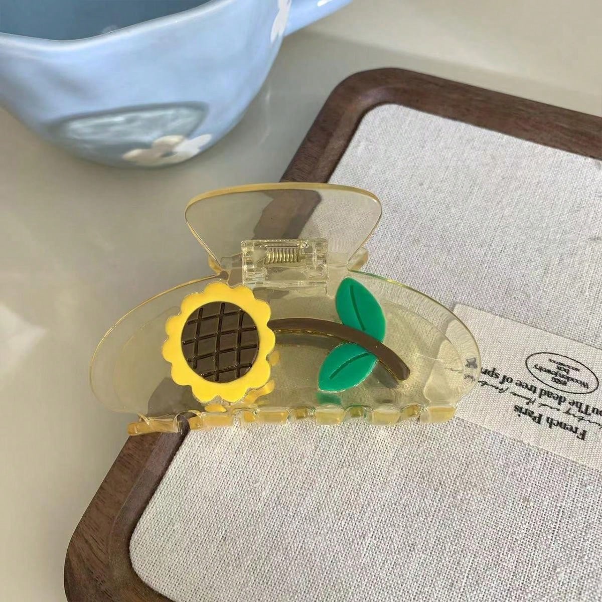 

1 шт. Милый и симпатичный клип-краб из серии «Цветы» с цветком вишни и подсолнухом