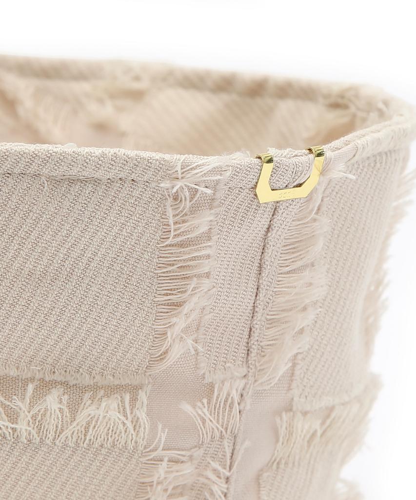 Eondeokeonteulolseutyudio Vintage Autumn Bucket Hat Stand Bucket / Block Tassle / Beige
