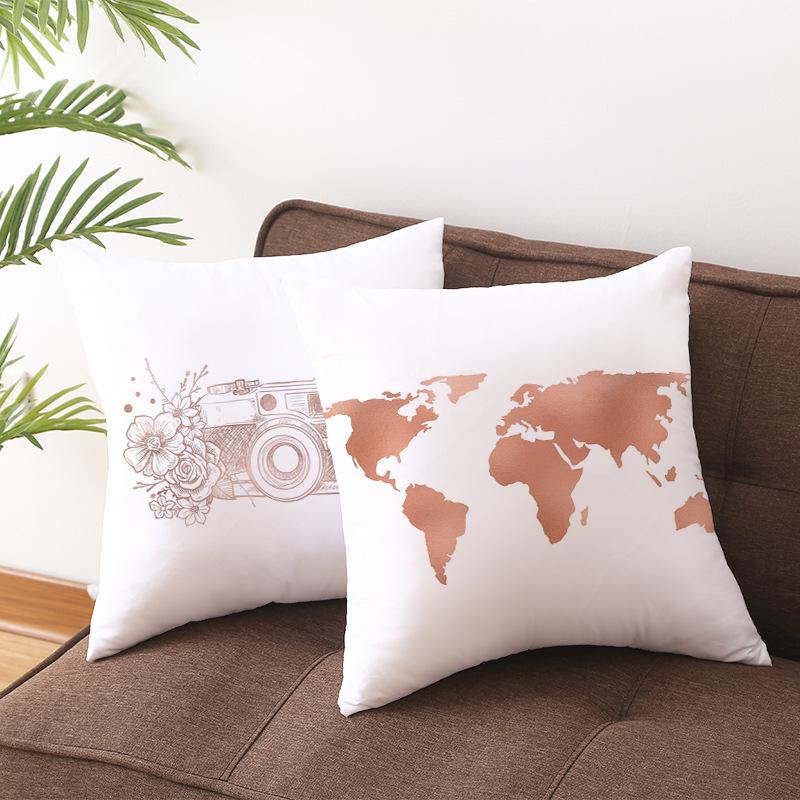 Household Products Nordic Ins Style Pillowcase Pink Gold Sofa Cushion Waist Pillowcase
