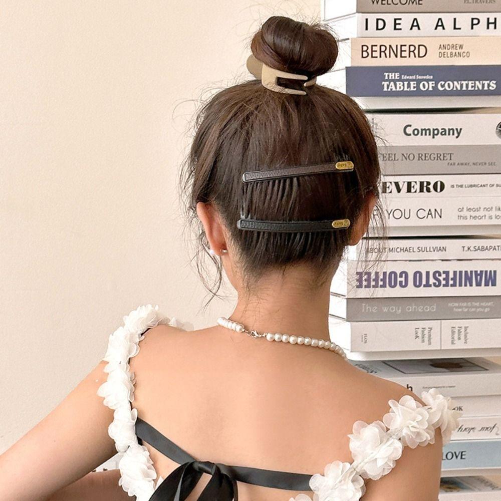 Bear Fixed Combs Leather Invisible Extra Hair Holder Sweet Hair Styling Comb Girls