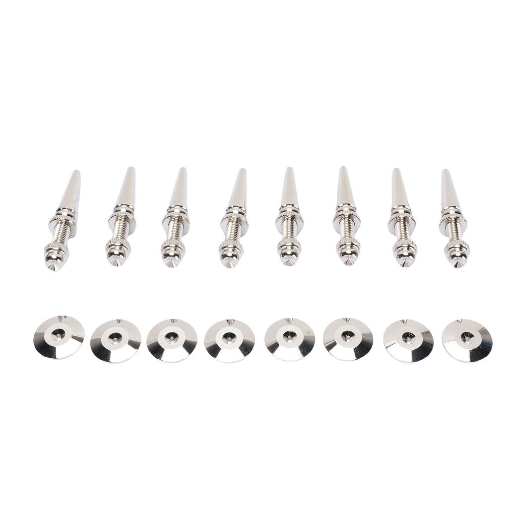 8 Pcs Speaker Spike Stands Pure Copper Shockproof Speaker Isolation Spikes for Subwoofer Amplifier Turntable Recorder