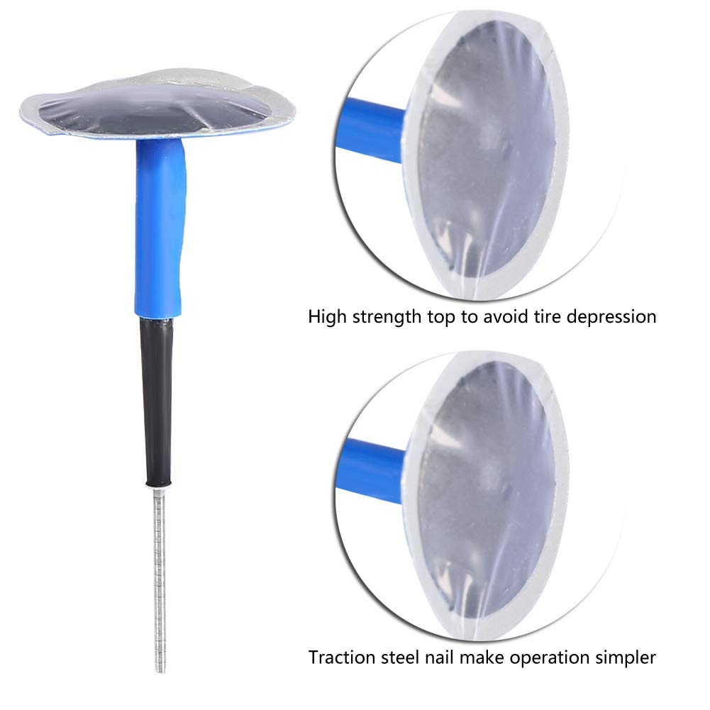 24 Pcs Tubeless Tire Punk Repair Patch Gum, High Temperature Resistant, Economical and Time