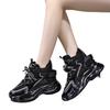 Fashion Black Basketball Gym Sports Athletic Women's Shoes Female Footwear Round Toe High On Platform Sneakers Stylish Promotion