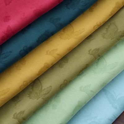 50x148cm Butterfly Jacquard Cotton Linen Fabric for Diy Sewing Dress Shirt Skirt Pants Clothing Vintage Summer Cloth