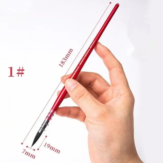1Piece Squirrel's Hair Artist Watercolor Paint Brush Pointed Painting Brushes for Art Supplies School Stationery Accessories