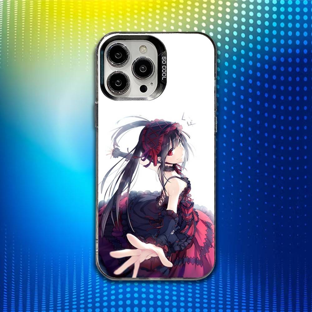 T-Tokisaki Kurumi Anime Phone Case For iPhone 16,15,14,13,12,11,Mini,Pro,SE,MAX White Matte Shockproof Cover