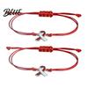 Breast Cancer Awareness Jewelry 2 Pcs Bracelets Adjustable Braided String Pink Ribbon Accessory Bracelets with Charm Inspirational Gifts for