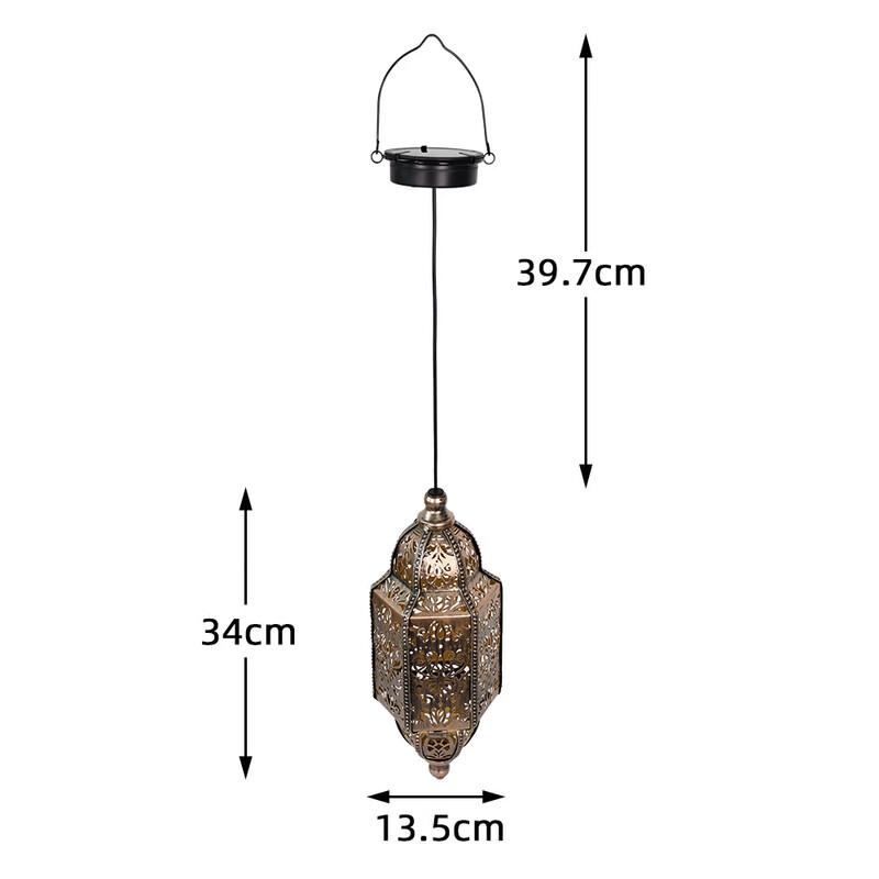 Baroque Solar Wrought Iron Projection Pendant Light