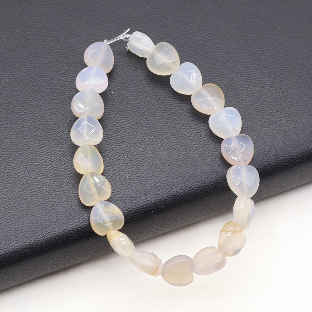Heartshaped Beads Turquoiseagates Stone Natural Faceted Beads For Jewelry Making Diy Necklace Bracelet Earrings Accessory