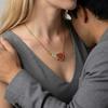 Magnetic Love Heart Pendant Necklace Rhinestone Heart Necklace  Valentine's Day Gift