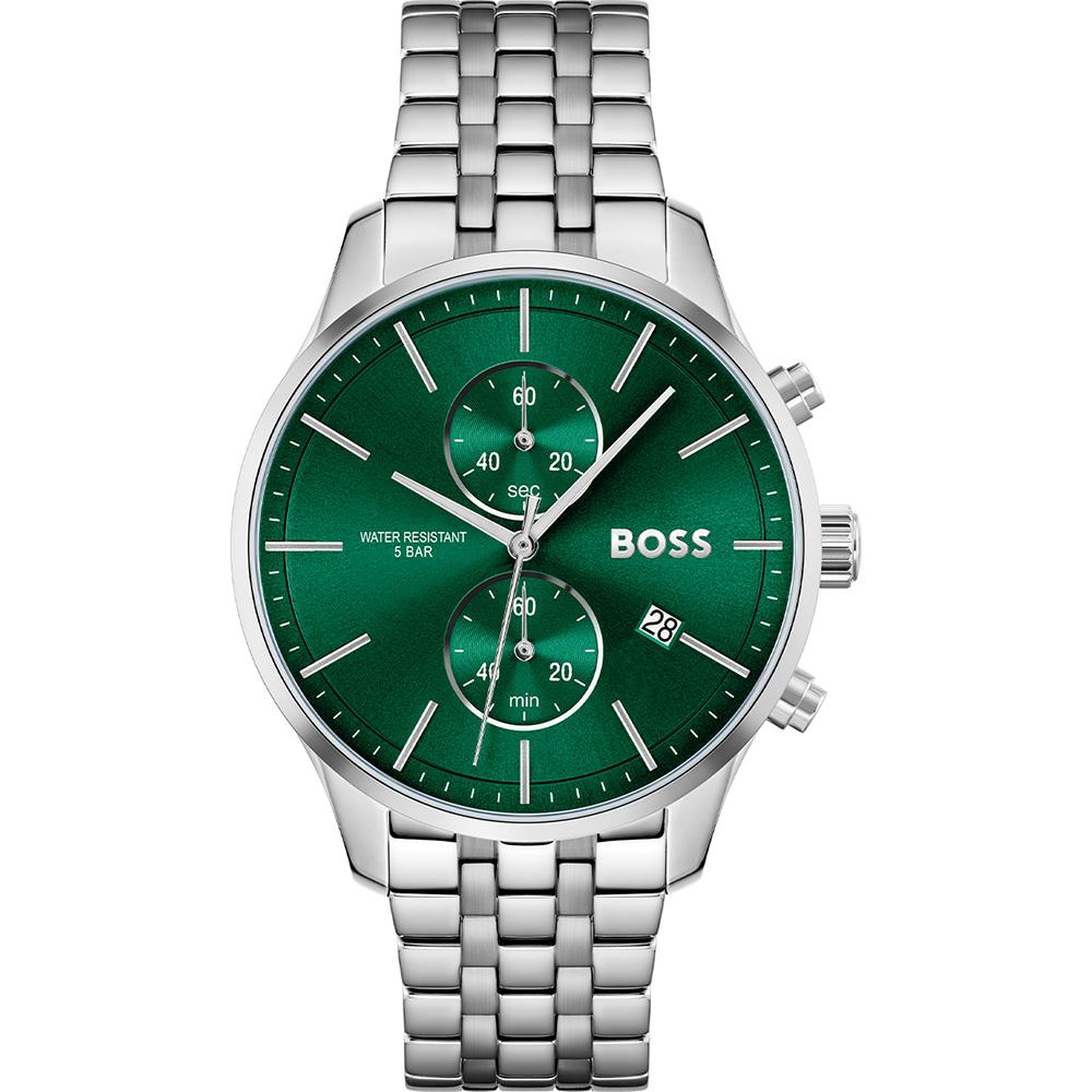 BOSS Associate Green Stainless steel Men s Quartz Watch 1513975 зелёный