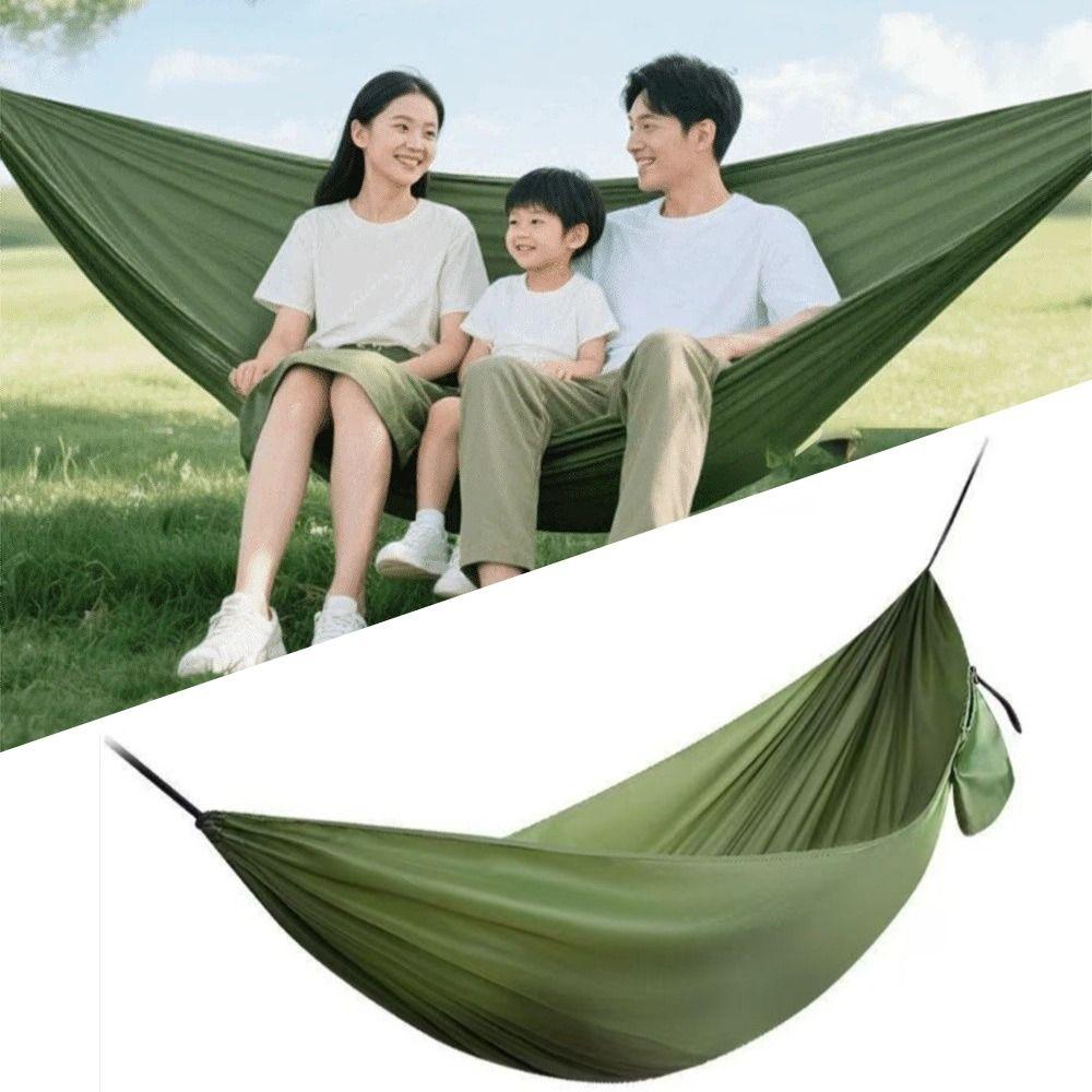 Hochfeste bunte Hängematten faltbar Dacron Camping-Hängematte einfacher Aufbau Einzel- und Doppelgröße Outdoor-Schaukel Strand