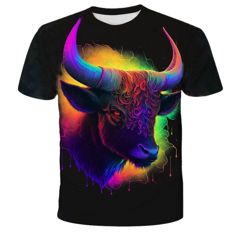Tier Cattle 3d Druck Männer Und WomenT-shirt Sommer Klassische Casual O Hals Kurzarm Mode Lose Übergroßen Tops T Shirt männer