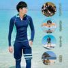 YFMAYI Rash Guard Oberteil und Fitnesswettkampf Surf Lang Vorderseite Amphibisch Herren Badeanzug, 3-teiliges Set, Unterteil, Badebekleidung, Badehose, Leggings,
