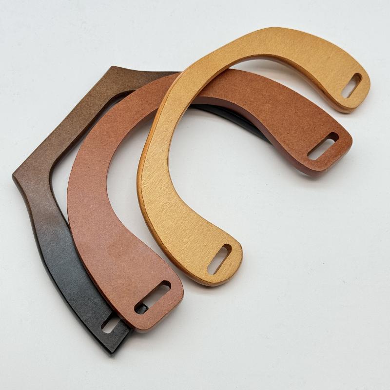 DIY Square Wooden Bag Handle Classic Handbag Purse Straps Replacement for Custom Tote Bag Making Crafts