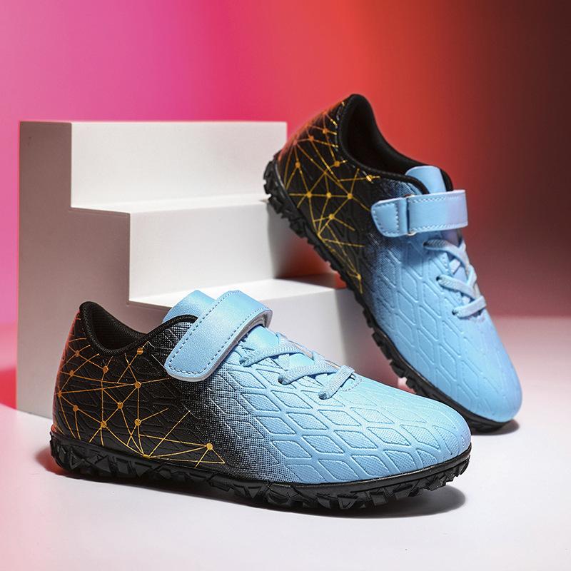 Football Shoes Shattered Nails Spikes Youth Velcro Children's Elementary School Sports Training Competition Shoes