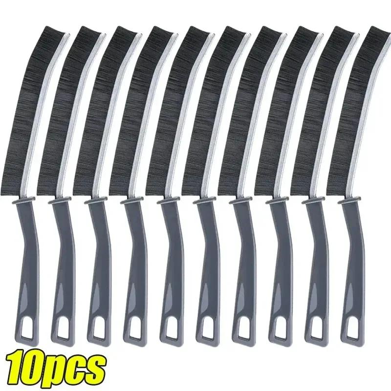 10pcs Bathroom Kitchen Gap Cleaning Brush Durable Grout Hard Bristle Long Handle Cleaner Brush for Tile Gaps Window Frames Door