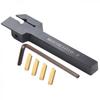 Precision MGEHR10102 10mm Lathe Tool Holder with 4pcs Grooving Cut Off Inserts