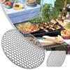 Stainless Steel Roasting Rack Round Mesh BBQ Mat for Charcoal Grilling