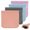 4pcs  Pocket Cosmetic Bag, Waterproof Portable Small Makeup Bag No Zipper Self-closing Small Makeup Pouch Mini Makeup Bag for Cosmetics Headphones Jew