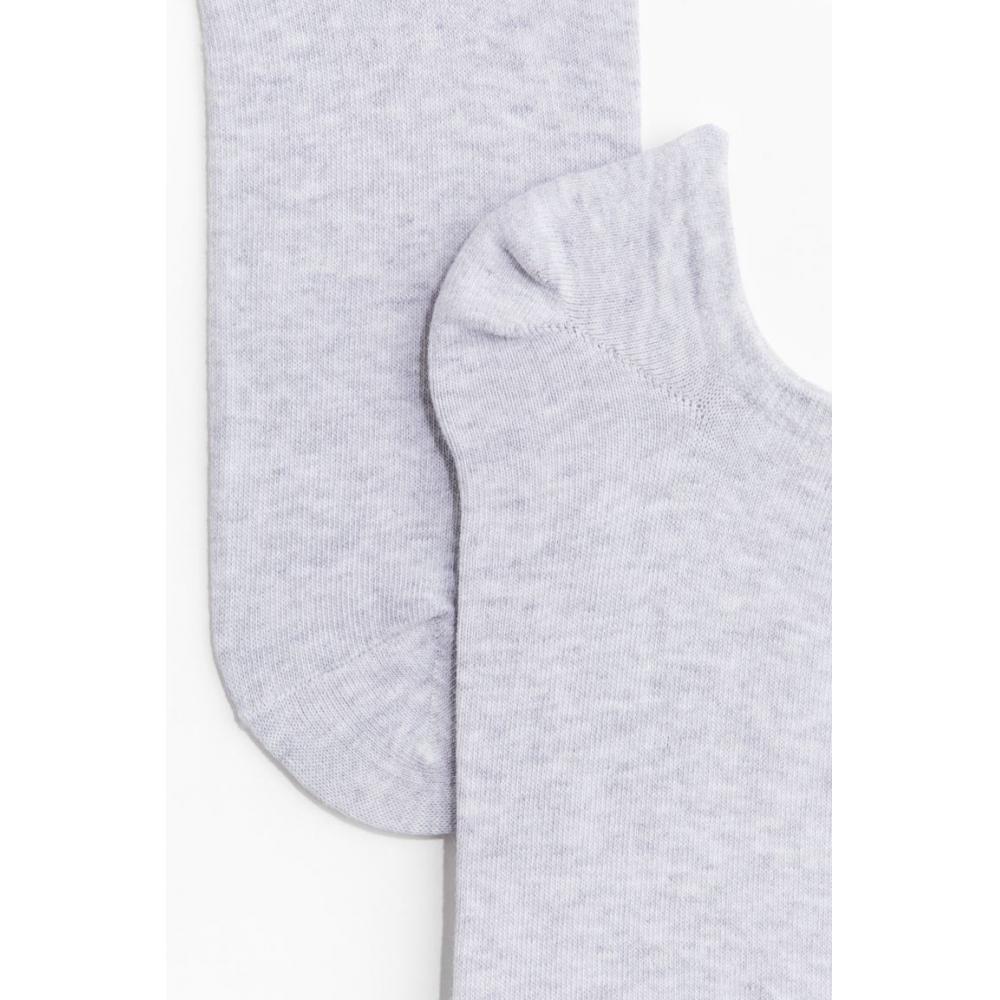 H M 7 Pack Ankle Socks Set ligHt Grey Melange