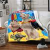 1pc DC League of Super Pets Flannel Throw Blanket Lightweight Soft Warm All Season Blanket for Sofa, Bed, Travel,L1028020