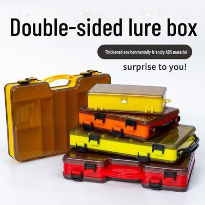 Portable Dual-Layer Fishing Lure Box with Large Storage