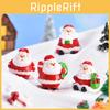 Adorable Resin Snowman And Santa Figurines For Diy Miniature Christmas Scenes