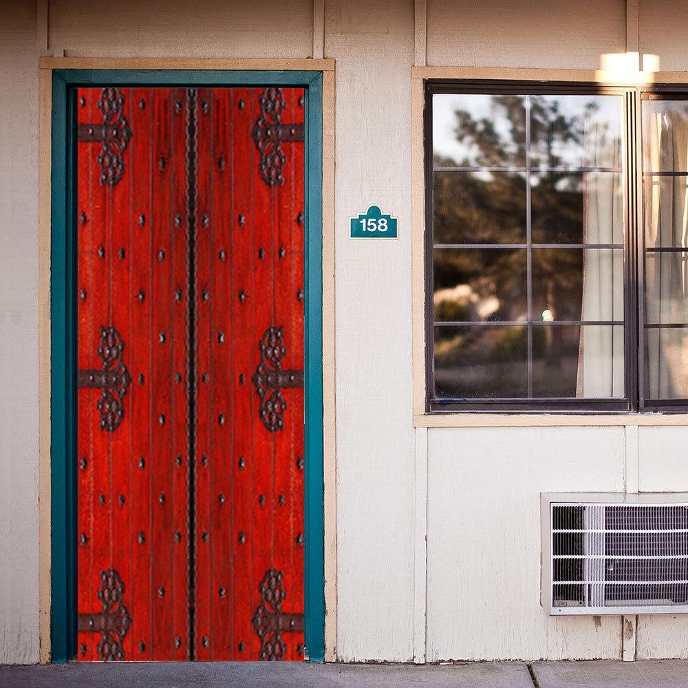 

19 стилей Пейзаж 3D наклейки на двери Съемные Vinilos Para Puertas клейкие обои Художественные фрески для дверей Библиотека Современный домашний декор 90X200cm(cut 2Pcs)