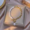 Elegant 18K Gold Titanium Steel Bracelets: European & American Fashion, Non-fading, Women's Versatile Personality Hand Jewelry