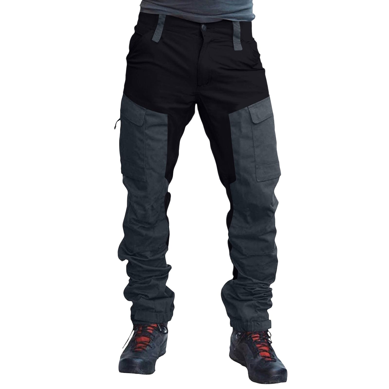 Men s Multi-Pocket Work Pants Men s Casual Fashion Work Pants L