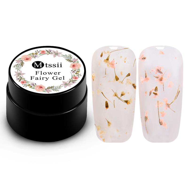 Mtssii Floral Uv Gel Varnish Lucky Gel Paint Dried Flowers 3D DIY Desgin Natural Fairy Nail Polish