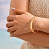 Luxury Flower Bowknot Star Zircon Bracelet for Women,High Quality Stainless Steel Openable Bangle,Gold Plated Waterproof Jewelry