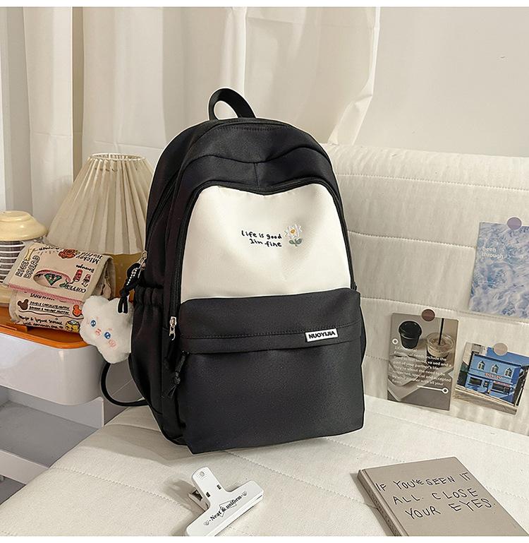 

Children School Bags For Teenage Girls Large Schoolbag Kawaii Middle Student School Backpack Book Bag Laptop Travel Rucksack чёрный