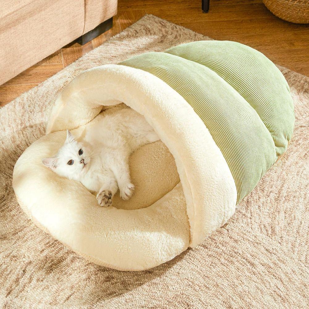 

Anti Slip Pet Bed Ultra Soft Warm Pet House Nest Cozy Slipper Cat Cave Bed M зелёный