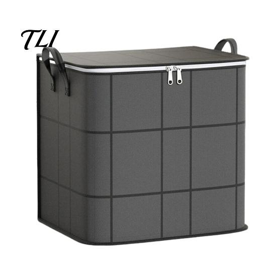 Home Storage Bags for Toys Moving Bin with Reinforced Handles And Zipper, Extra Large Capacity Supplies Linens Non-woven Fabric Organizer, Foldable