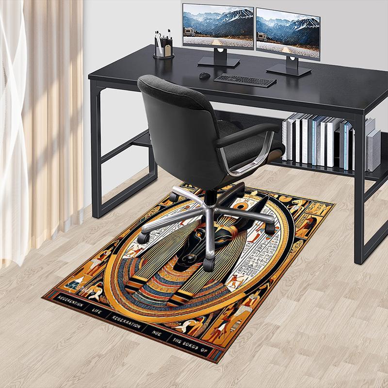 1PC Anubis Egyptian Anti-slip carpet, suitable for Office, bedroomand playrooms. It can also be used as a sofa footrest cover-R35